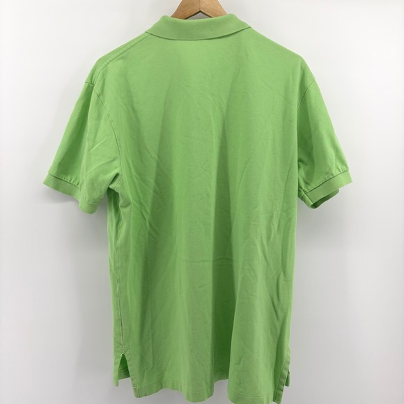 Polo by Ralph Lauren Mens L Green Polo Shirt Red Pony Logo Cotton Casual - Picture 5 of 11